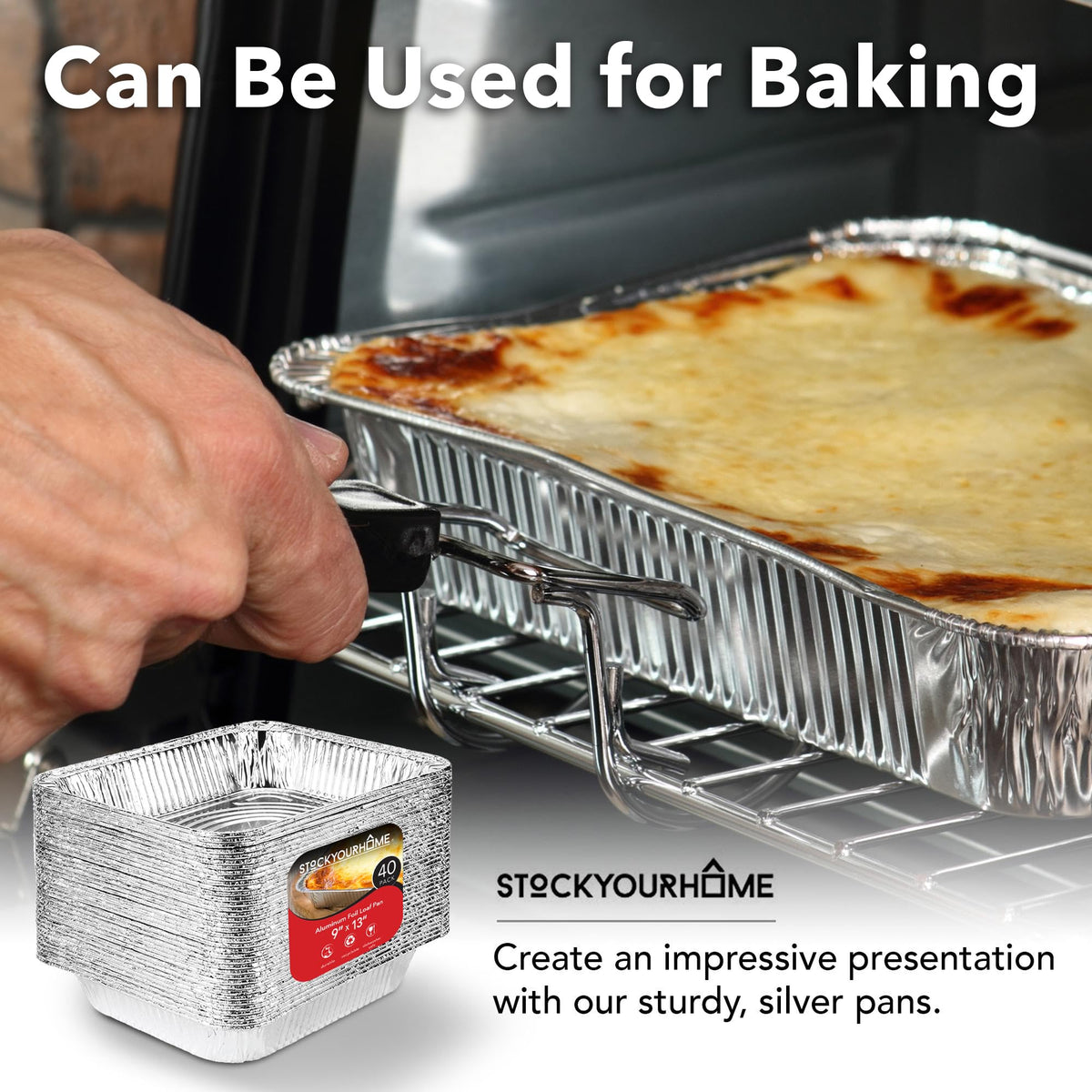 Stock Your Home 40 Pack / Silver / 96.0 ounces Disposable Cookware