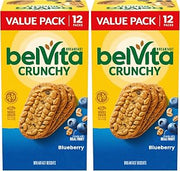 Belvita Breakfast Biscuits, Blueberry, Value Pack, 24 Packs | 4 Biscuits Per Pack