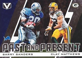 2017 Panini Vertex Past and Present #PP-3 Barry Sanders/Clay Matthews
