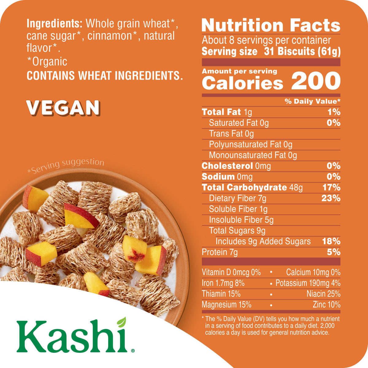 Cinnamon Harvest Breakfast Cereal 18oz by Kashi – 18 Ounce (Pack of 1), Model 00018627116004