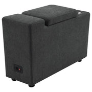 Coaster Collins Upholstered Modular Storage Console Dark Grey by Coaster Fine Furniture – 13.00"w x 38.75"d x 24.50"h, Dark Grey, Model 609530CON