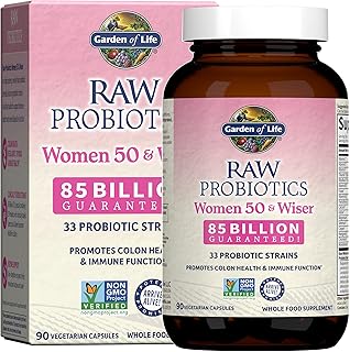 Garden of Life Raw Probiotics Women 50+, 85 Billion CFU, 1 Month Supply