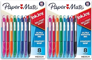 Paper Mate InkJoy 300RT Retractable Ballpoint Pens, Medium Point (1.0mm), Assorted, 8 Count- Pack of 2