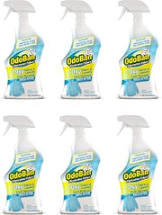 OdoBan Ready-to-Use Oxy Fabric and Laundry Stain Remover, Triple Action Stain Eliminator, 6-Pack, 32 Ounce Spray Each
