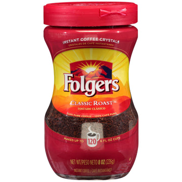 Caffeinated Instant Coffee by Folgers – 1 Count (Pack of 6), Pack of 6