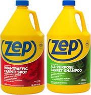 Zep High-Traffic Carpet Spot Remover 1 Gal & Carpet Shampoo 1 Gal