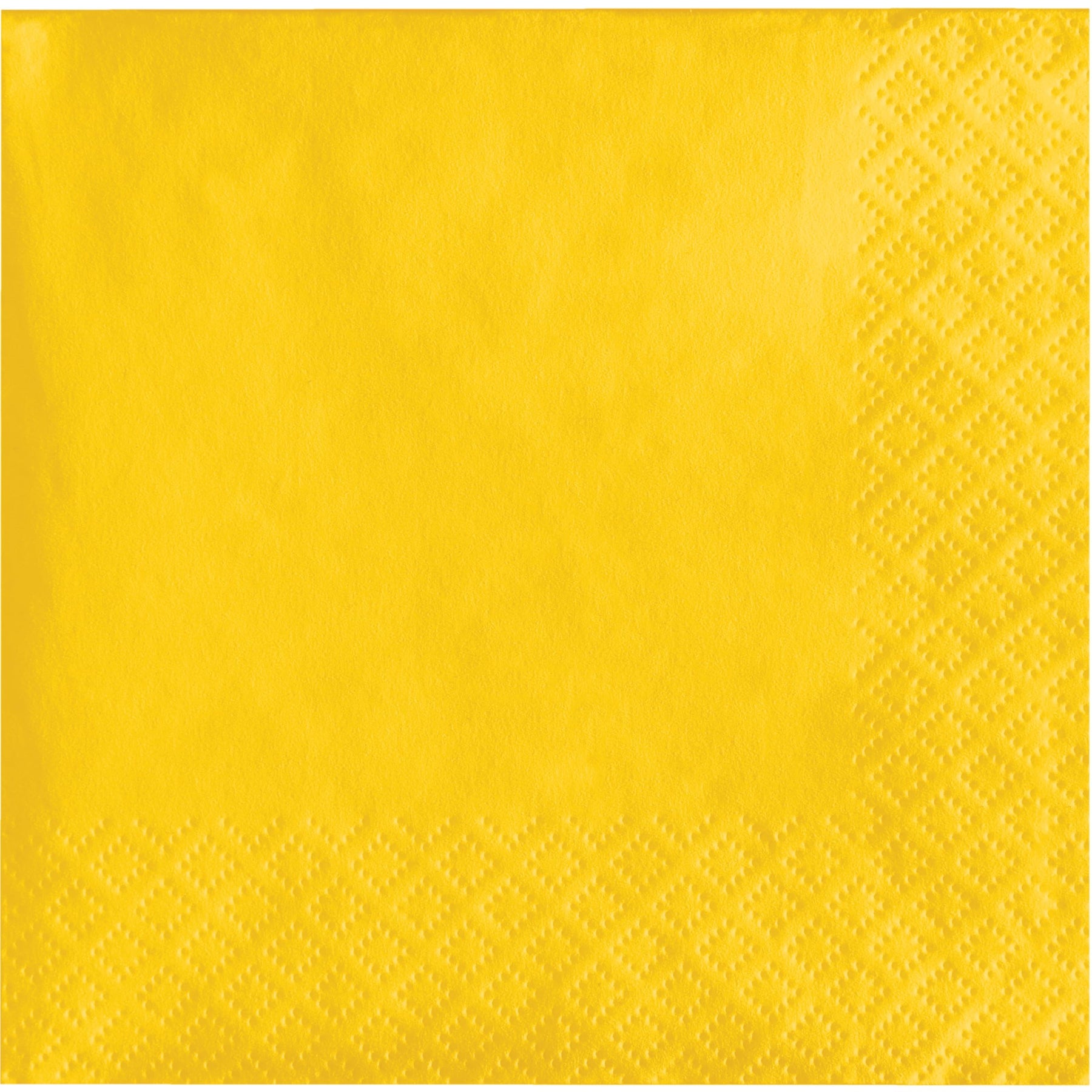 Creative Converting 50-Count Touch of Color Paper Beverage Napkins, School Bus Yellow (58188)