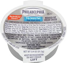 Kraft Philadelphia Lite Cream Cheese Cups (100 Pack)