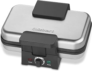 Cuisinart Pizzelle Press, WM-PZ10, Bakes Two 4-Inch Italian Waffle Cookies, 5 Browning Settings, Nonstick Plates, Stainless Steel, Silver