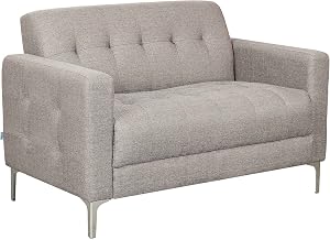 Global Industrial Fabric Upholstered Loveseat, 49-1/4"W, Tan
