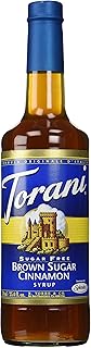 Torani Sugar-Free Syrup, Brown Sugar Cinnamon, Pump Included, 25.4 Fl Oz