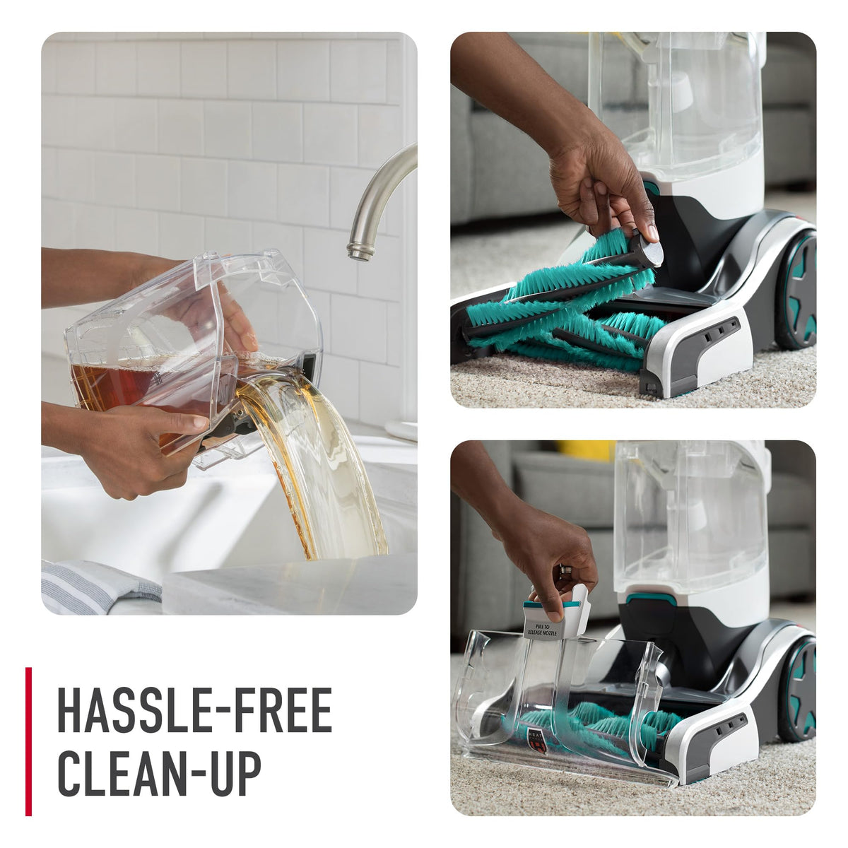SmartWash Automatic Carpet Cleaner by Hoover – 1 gallons, Turquoise, Model FH52000-cr