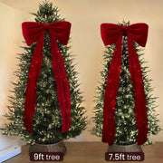 Oriental Cherry Giant Velvet Bow, 6 Feet Long, Red