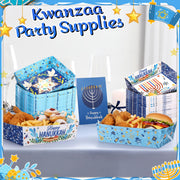 Harloon Hanukkah Serving Trays, Disposable Paper, 36 Count