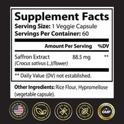 Saffron Extract 88.5mg by Eliixr – 60 Count (Pack of 1)
