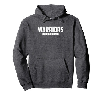 Curtis Warriors Football Pullover Hoodie by Curtis Warriors Official High School Gear – Polyester, Grey, Model GA4VMQZ0S0A