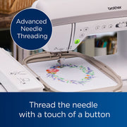 Innov-ís Sewing and Embroidery Machine with Wireless Capability by Brother – Metal, White, Model NQ3550W