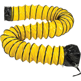 Flame Retardant Flexible Duct 32Ft for 8 Inch Diameter Fan by Global Industrial – 10"L x 10"W x 8"H, Polyvinyl, Yellow, Model 292602