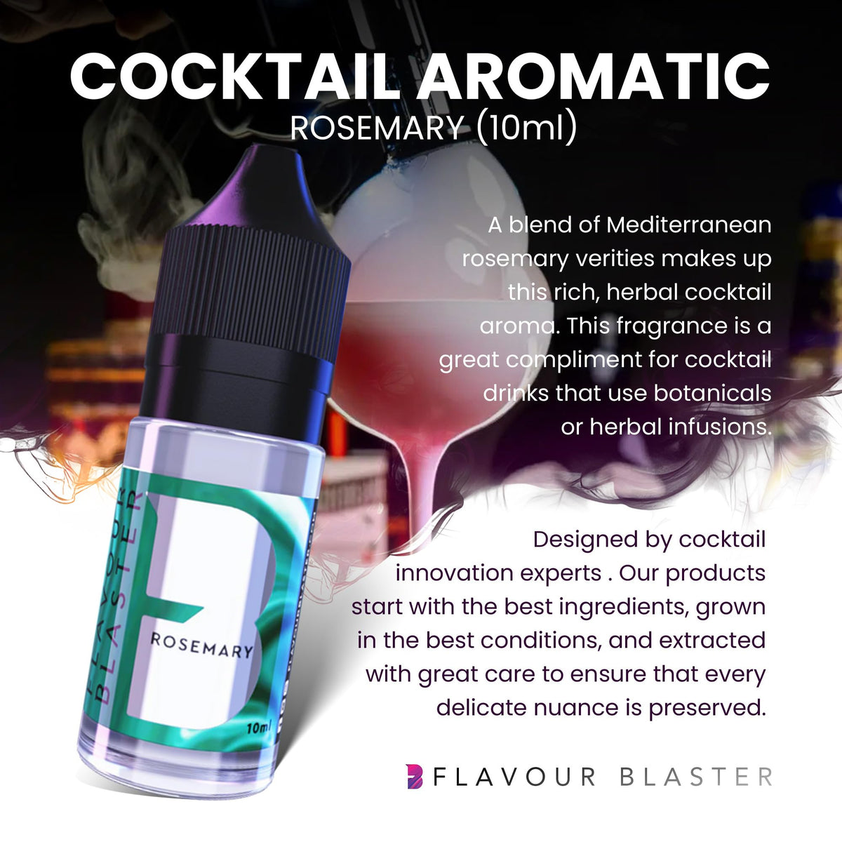 Cocktail Aromatic | Rosemary 10ml by flavour blaster – Rosemary (10ml), Clear, Model 5060990990656