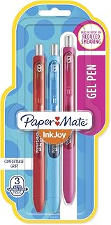 Paper Mate InkJoy Gel Pens, Medium Point, Assorted Colors, 3 Count