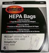 (Ship from USA) 6 pk RICCAR HEPA Type A Vacuum Bags for Simplicity, Vibrance VIBCL2000 Part A845