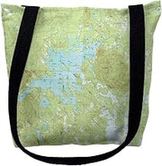 Squam Lake, NH Nautical Map Medium Tote Bag 16x16