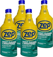 Zep Industrial Grout Cleaner and Brightener - 32 oz (Pack of 4) ZU104632 - Deep Cleaning Pro Formula