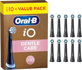 Oral-B iO Gentle Care Original Replacement Heads, Black, Pack of 10