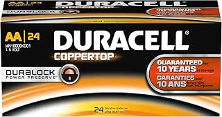DURACELL MN1500BKD CopperTop Alkaline-Manganese Dioxide Battery, AA Size, 1.5V (Case of 144)