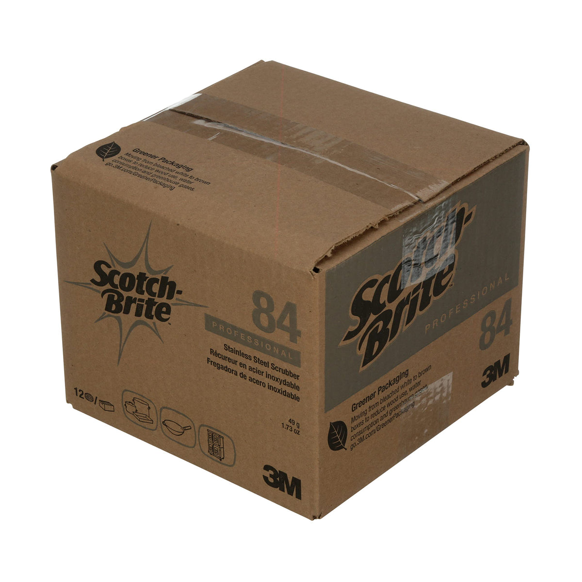 Scotch-Brite Stainless Steel Scrubber by 3M – 1.75-Ounce, Stainless Steel, Gray/Silver, Pack of 12