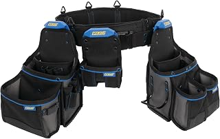 Estwing Professional Contractor Tool Belt Organizer Pouch Set with Quick Connect PROLOCK™ Modular Tool Belt Clip System (42652)