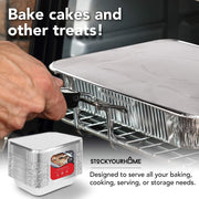 Stock Your Home 10 Pack w/ Lids / Silver / With Lids Disposable Cookware