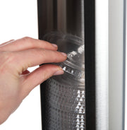 San Jamar 12-24oz / Single Lid / Silver Food Dispensers