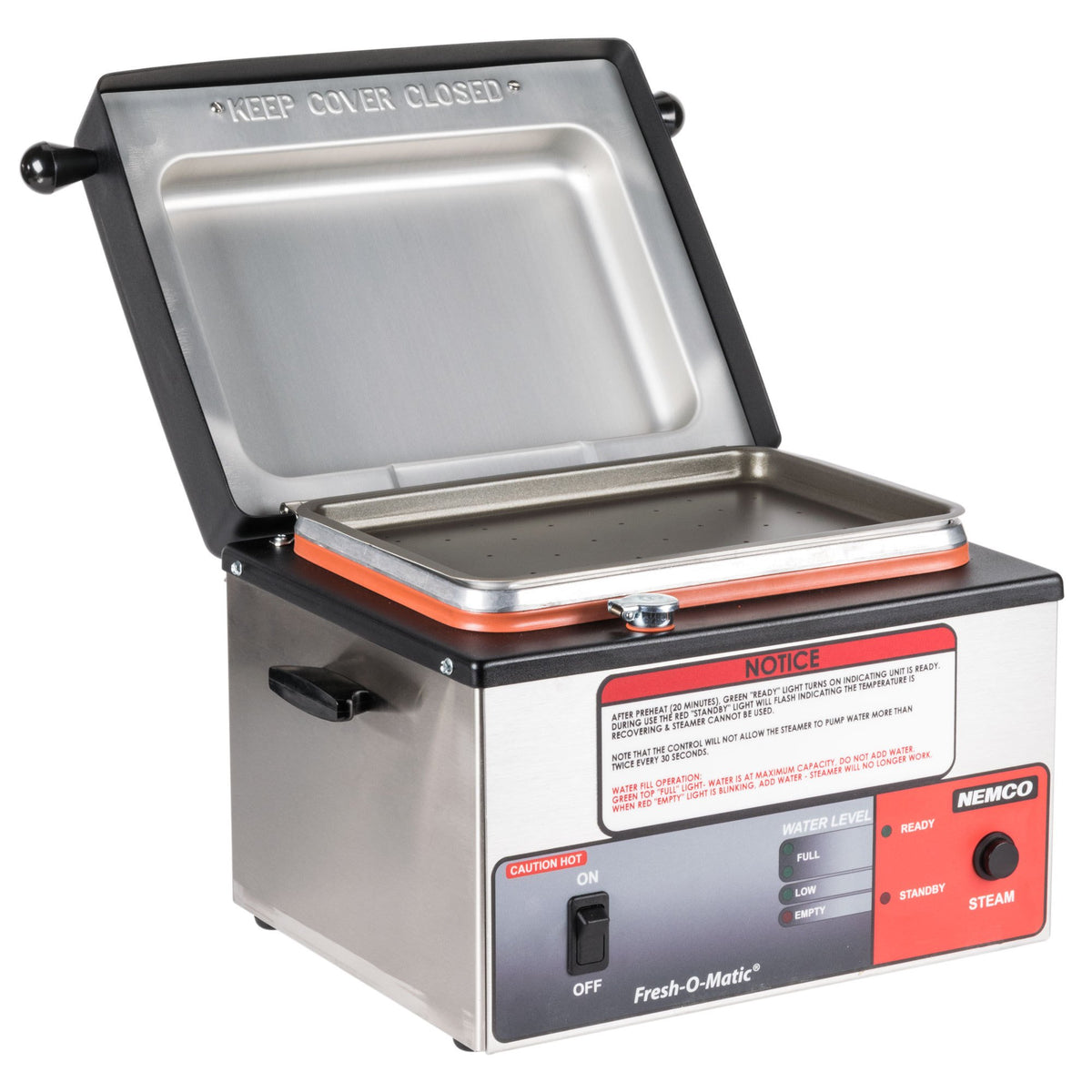 Fresh-O-Matic Electric Countertop Rethermalizer and Tortilla/Portion Steamer with Control Panel for Restaurant Buffet Catering | 16.50"W x 12"D x 11.63"H by Nemco – Model 6625B