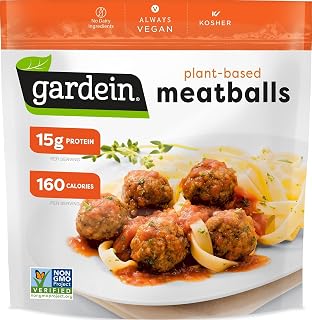gardein Classic Meatless Meatballs, Protein Packed Goodness, Ready in 8 Minutes, 12.7 Ounce (Frozen)