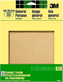 3M 9005NA 9" X 11" Assorted Paint, Wood, Metal Sandpaper Sheets