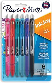 Paper Mate InkJoy Gel Pens, Fine Point, Assorted Colors, 6 Count