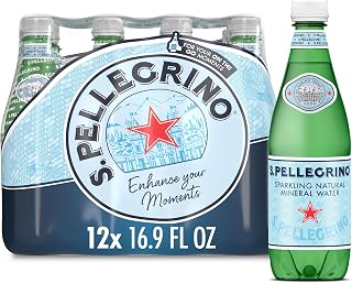 San Pellegrino S.Pellegrino Sparkling Natural Mineral Water, Plastic Bottles, 16.9 Fl Oz (Pack of 12)