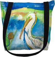 TY138M 16 x 16 in. White Pelican Tote Bag - Medium