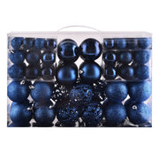 Goodlyghts Christmas Ball Ornaments, Shatterproof Plastic, Assorted Sizes in Deep Blue