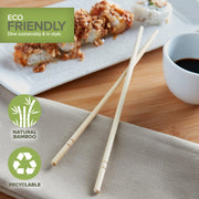 Disposable Bamboo Chopsticks (50 Count) by Stock Your Home – 50 Pack, Bamboo, Green, Pack of 50, Model 2571