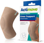 Actimove Everyday Supports Knee Support Closed Patella – Helps with Pain Relief and Swelling – For Chronic Knee Pain and Overuse Knee Injuries – Left/Right Wear – Beige, Large