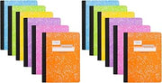 Mead Composition Notebook, Wide Ruled Paper, 7-1/2" x 9-3/4", 100 Sheets per Comp Book, Assorted Colors (950054-ECM) (Pack of 12)
