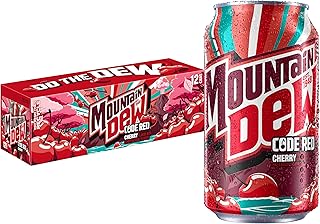 Mountain Dew Soda, Code Red, 12oz Cans (12 Pack)