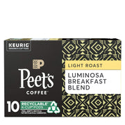 Peet's Coffee Luminosa Breakfast Blend / 10 Count (Pack of 1) / 1 Ground Coffee