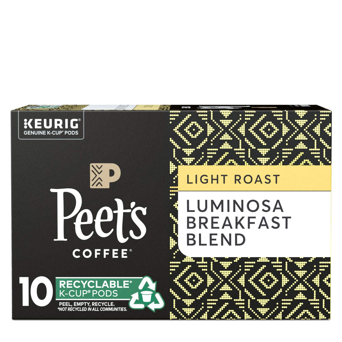 Peet's Coffee Luminosa Breakfast Blend / 10 Count (Pack of 1) / 1 Ground Coffee