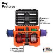 KLEIN TOOLS Wire Spool Dispenser / Orange / 120.0 pounds Tool Bags