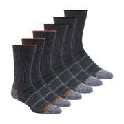 Men's 6 Pack Work Crew Socks by Skechers – Polyester, Charcoal, Model S601157