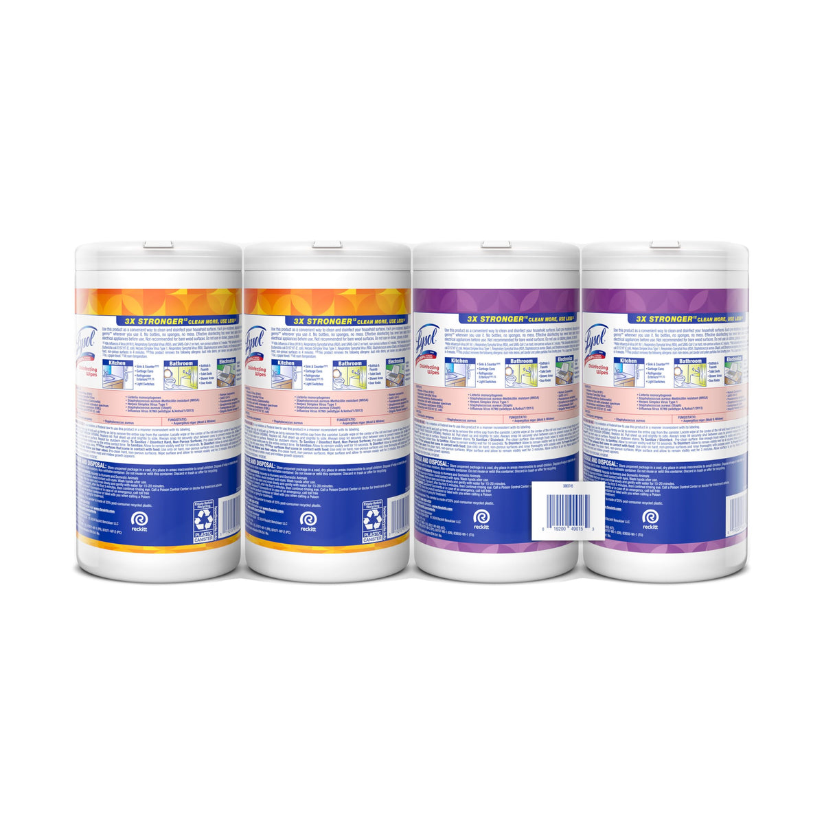 Lysol 80 Count (Pack of 4) / Mango + Lavender / 1 Disinfectant Wipes