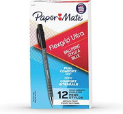 Paper Mate Flexgrip Ultra Stick Medium Point Ballpoint Pen, 12-Count